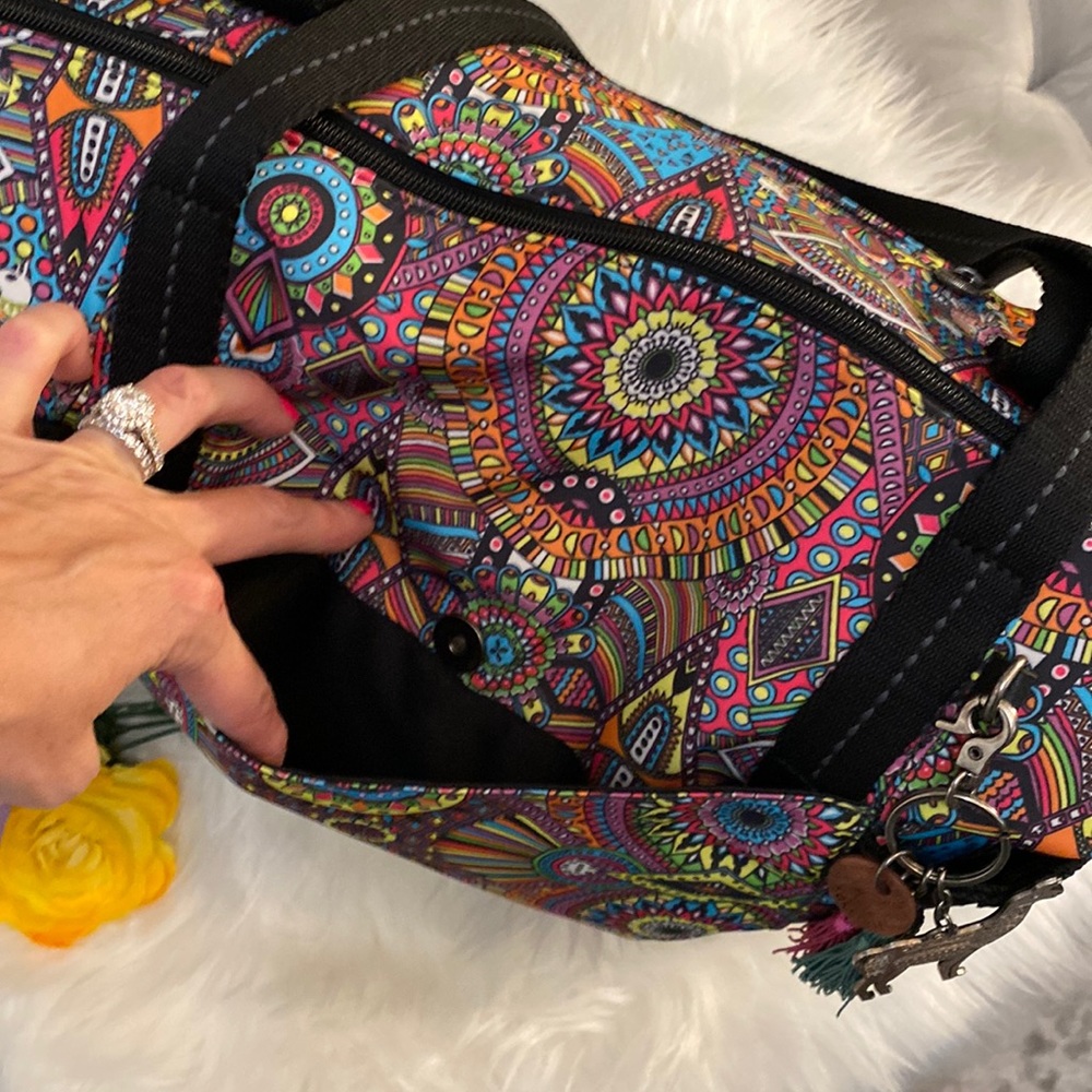 NEW! The Sak Rainbow Wanderlust Sakroots Tacoma Large Travel Weekender Tote - Picture 7 of 15